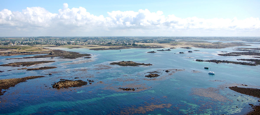 « Panoramique depuis le phare de l'île Vierge »