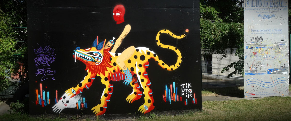 Une jolie fresque près de chez moi : 3 Rue du Sergent Guihard...