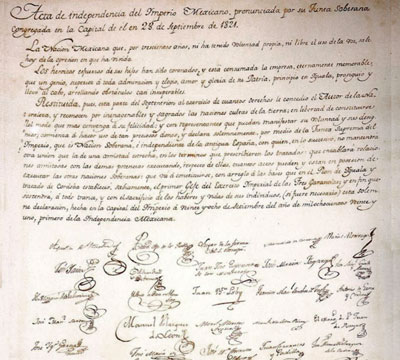 La Constitution Mexicaine originale de 1821