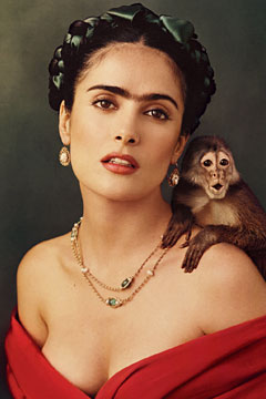 Salma Hayek dans le rôle de Frida Kahlo...