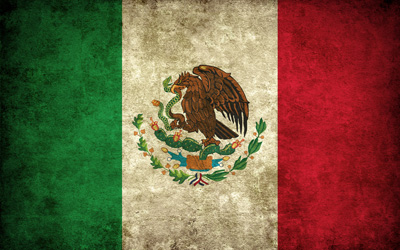 Le drapeau du Mexique...