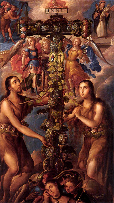 « L'arbre de vie » - Christóbal de Villalpando - Huile sur toile vers 1706 - Mexique