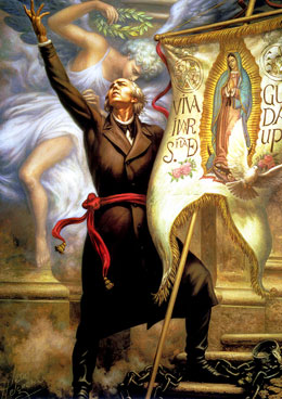 Le célèbre portrait de Miguel Hidalgo initiant la révolte populaire de 1810
