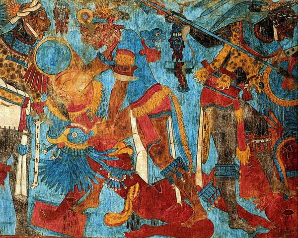 Fresque de Bonampak (détail)