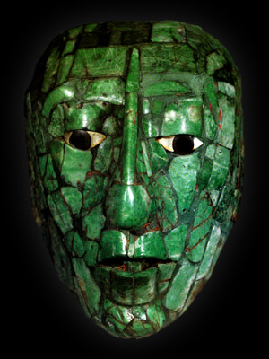 Masque de jade maya du Roi Pakal...