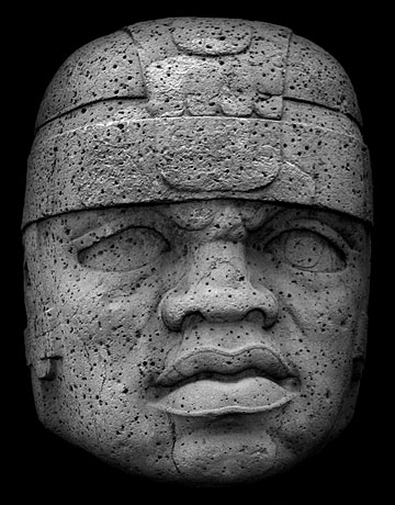 « La tête colossale n°1 » de San Lorenzo - Symbole de la culture Olmèque - Musée national d'anthropologie de Mexico