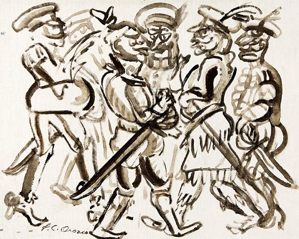 « Estado mayor de bufones » - « L'état-major des bouffons » (1946)