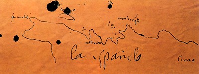 Carte de la main de Colomb...