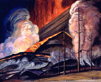 L'éruption du volcan Paricutín par le Docteur Atl...