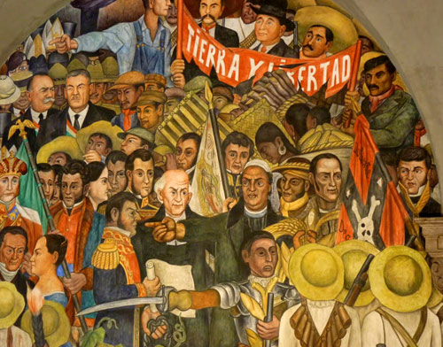 Les Heros du Mexique - Fresque de Diego Rivera
