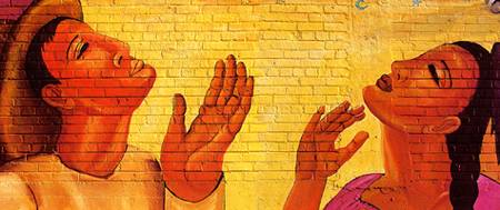 Fresque d'Annie Cesano à Los Angeles (USA)