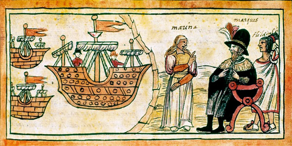 La « Malinche » et Cortès
