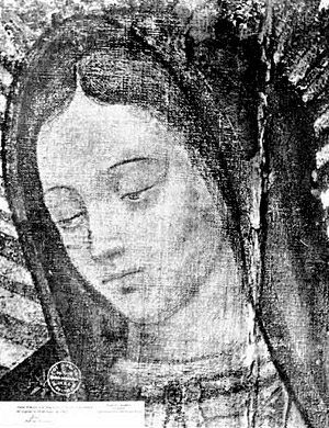 Le visage de la Vierge de Guadalupe...