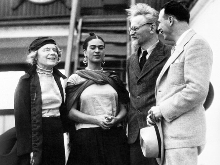 Photo de Frida Kahlo et Léon Troski à Mexico en 1937...