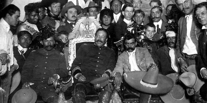 Pancho Villa et Emiliano Zapata à Mexico...