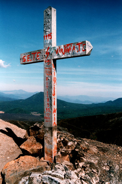 Au sommet du volcan Paricutín...