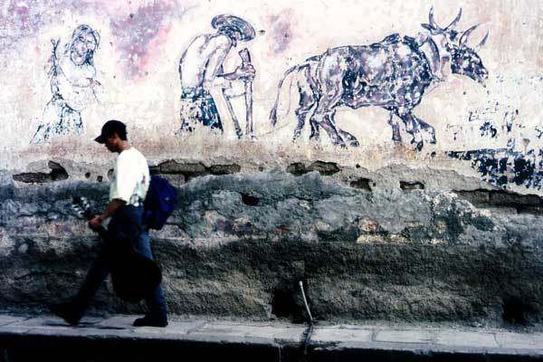 Fresque murale à Ixtlán - « Los Peones »