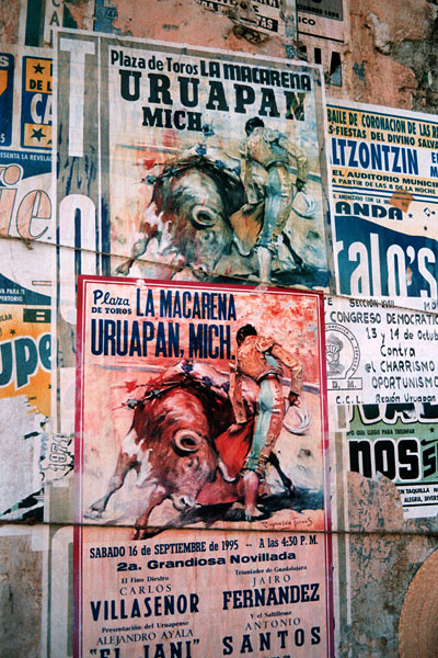 Affiche pour une corrida à Uruapan - Michoacán - Mexique