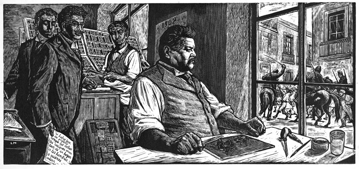 « Hommage à José Guadalupe Posada » par Leopold Mendez (1953)