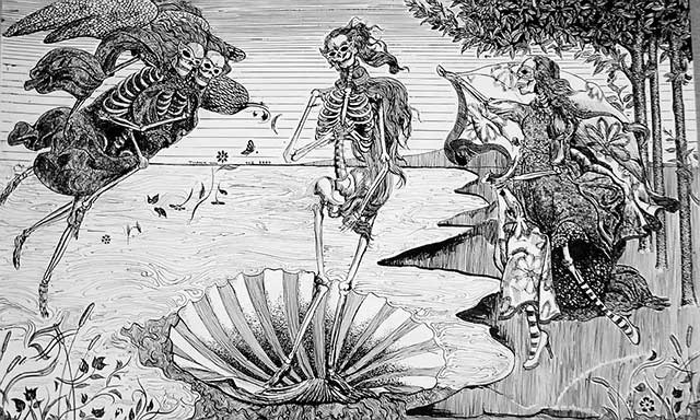« La Naissance de Vénus » de Botticelli revistée par Posada