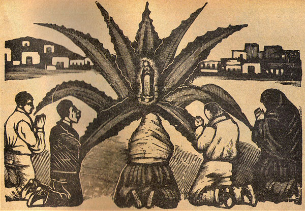 « La prière pour l'agave » - Gravure de José Guadalupe Posada