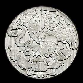L'aigle fondant sur un serpent, symbole de la ville de Mexico
