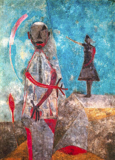 « Autoportrait », peinture de Rufino Tamayo - 1967 - Mexique